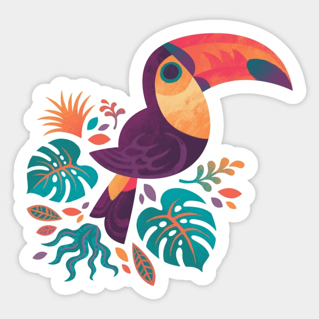 Tropical Toucan Sticker by Waynem